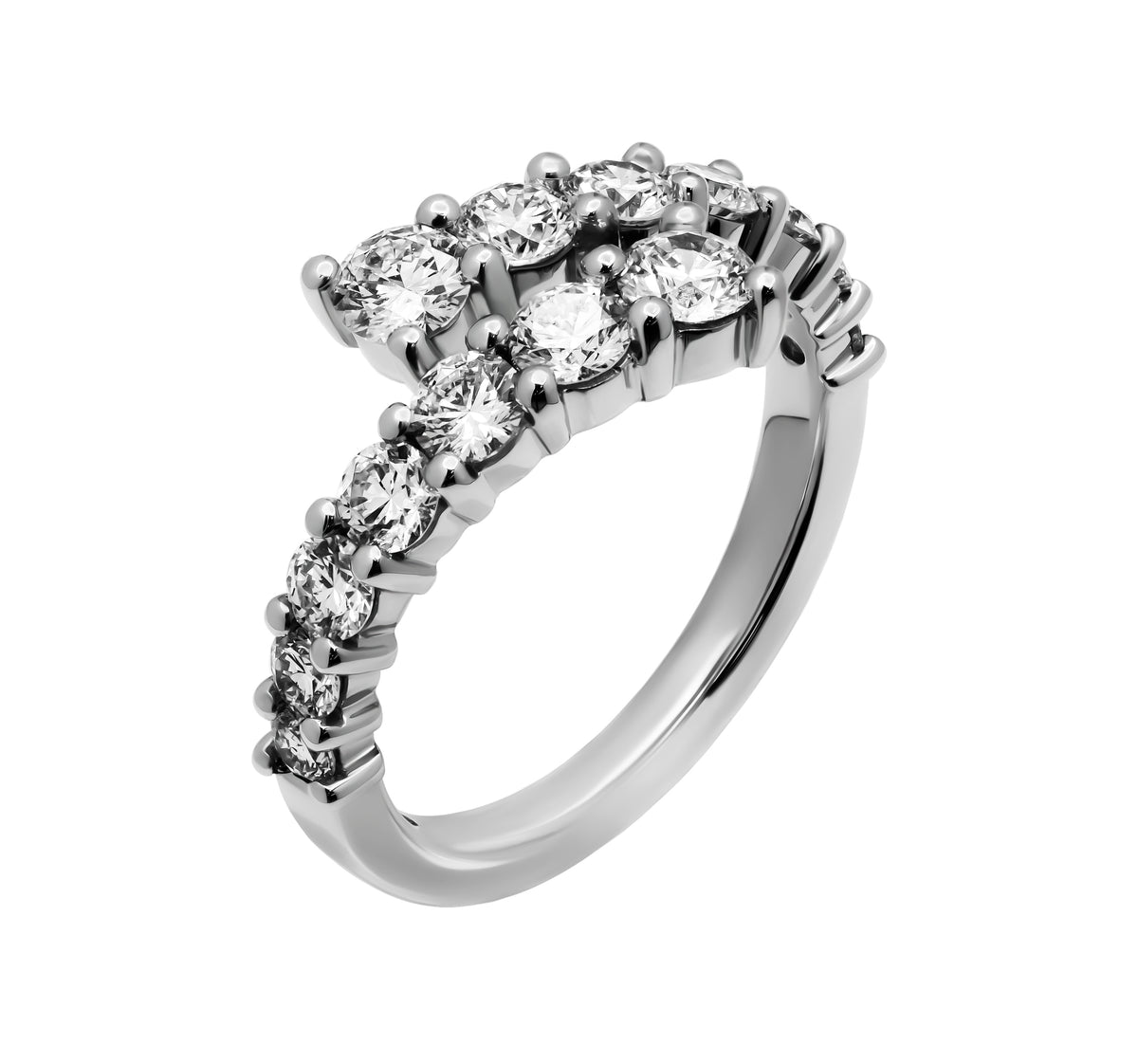 Pass Through Rings By Pass Ring with Diamonds — M&V Vanguard Jewelry