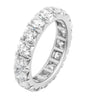 Platinum French pave eternity band with pave-set diamonds 