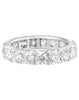 Platinum French pave eternity band with pave-set diamonds 
