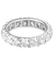 Platinum French pave eternity band with pave-set diamonds 