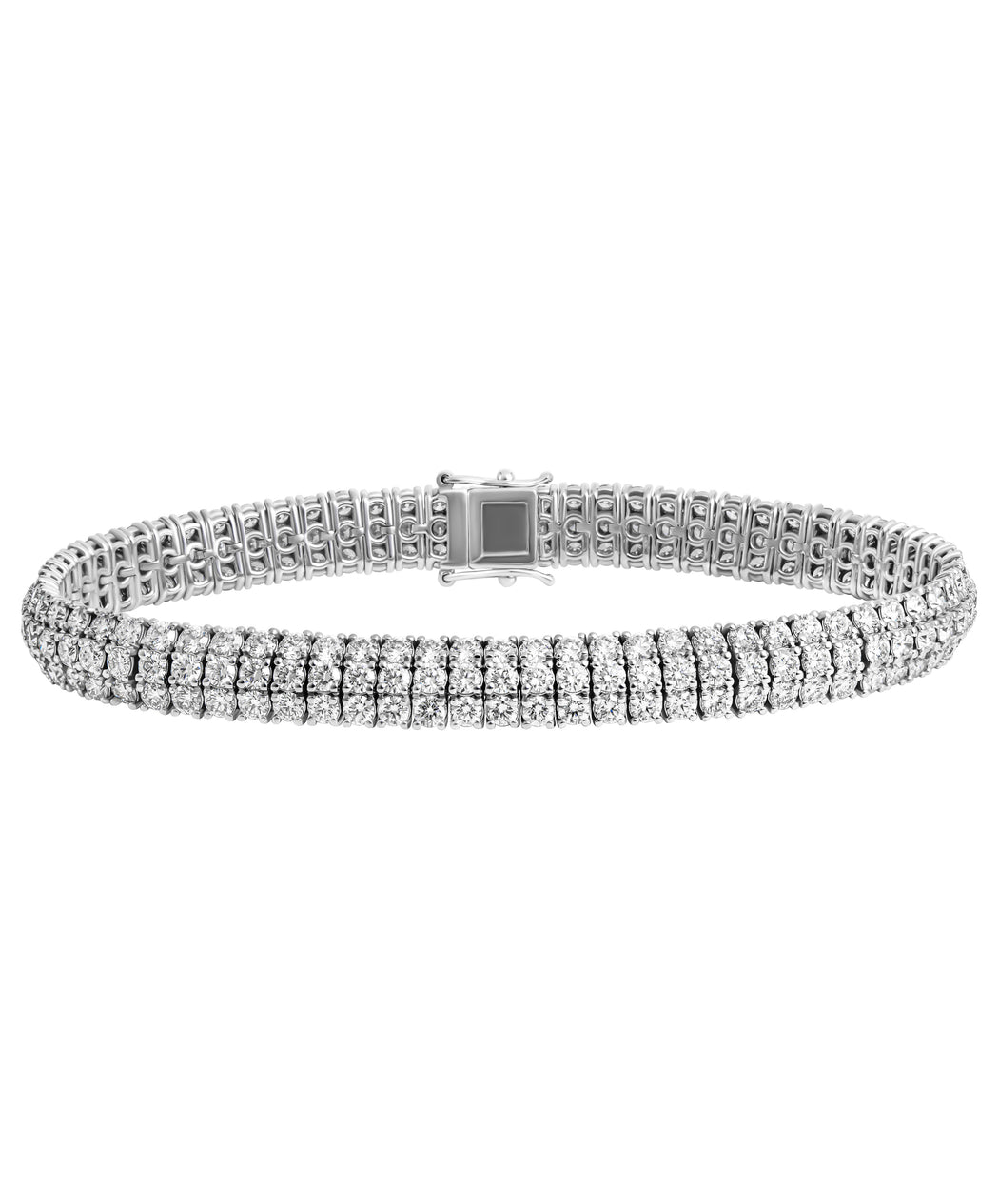 Diamond Bracelet 3 row of Diamonds
Mounted in 18K White Gold