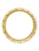 18K yellow gold French pave eternity band with round diamond 