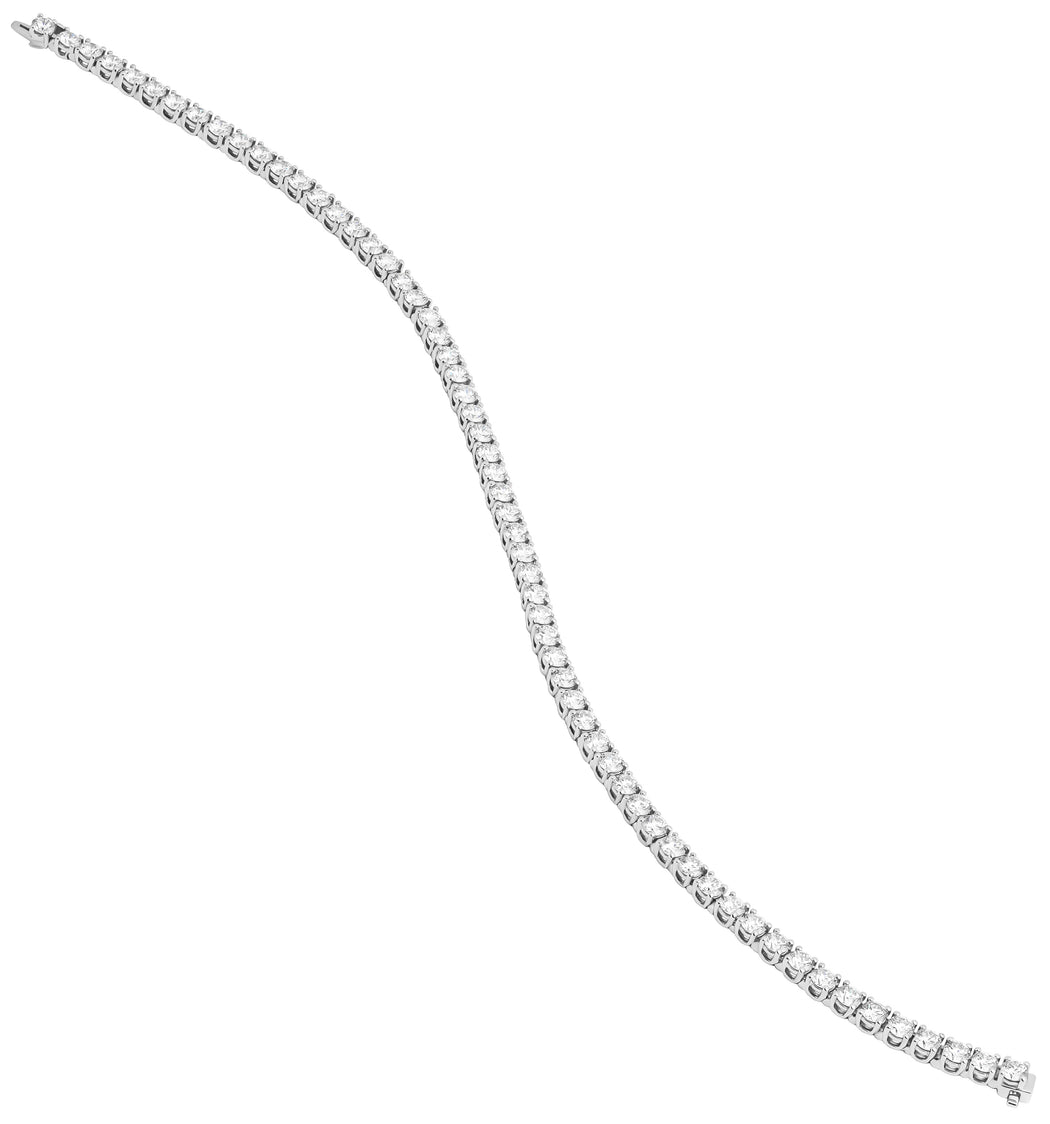 Platinum Tennis bracelet with round diamonds  