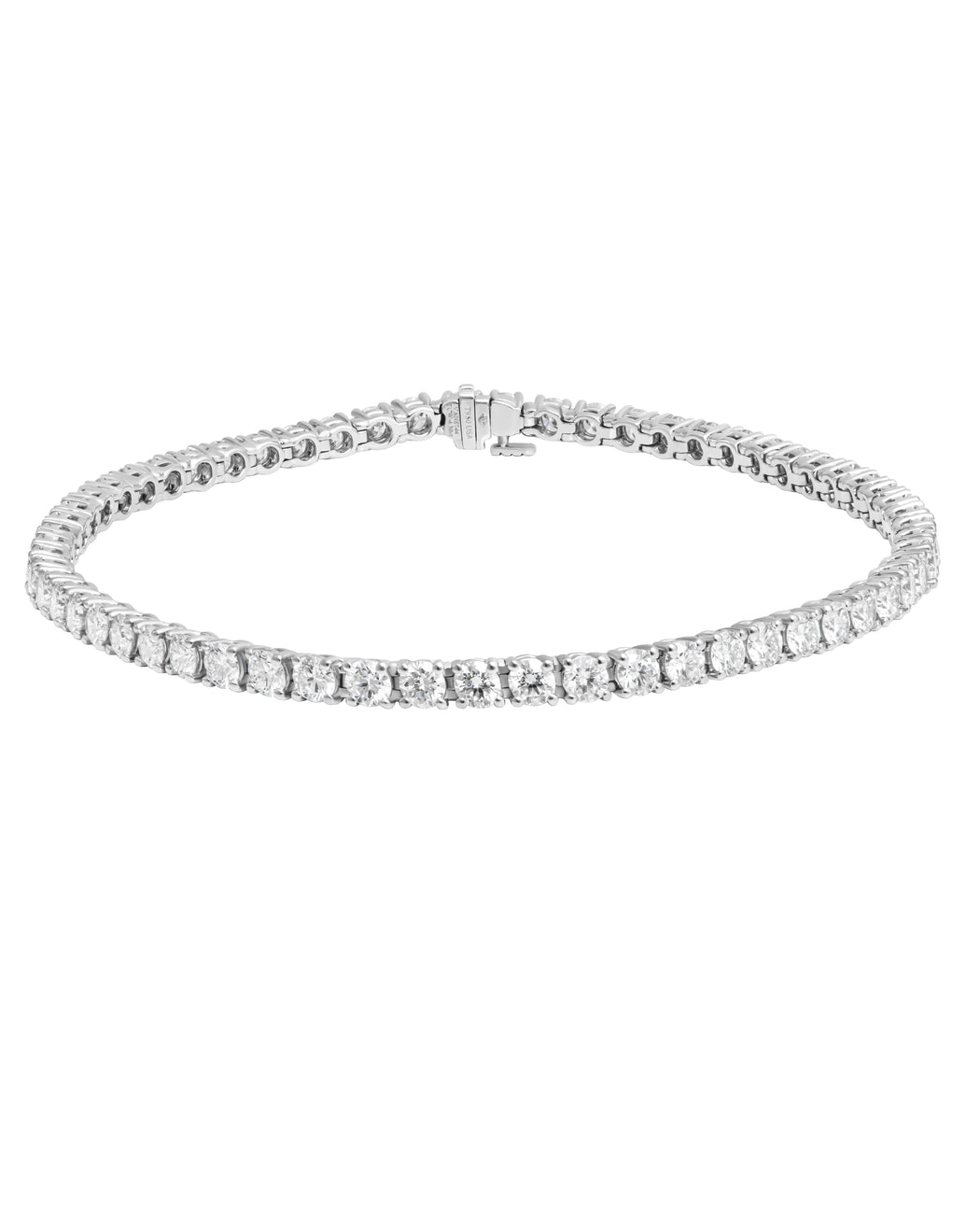 Platinum Tennis bracelet with round diamonds  